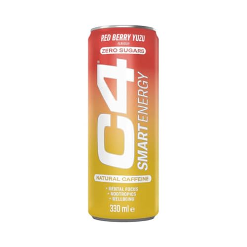 Cellucor - C4 Smart Energy (330ml) - Energiegetränke - Ohne künstliche Farbstoffe - Red Berry Yuzu von Cellucor