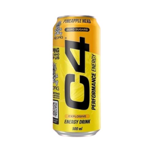 Cellucor - C4 Energy Drink (500ml) - Energiegetränke - Ultra-stimulierende Effekte - Pineapple Head von Cellucor