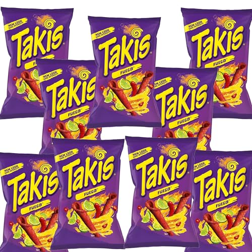 Takis Fuego (100g) - Hot Chilli Pepper Tortilla Chips (9 x 100g) von Cengo's