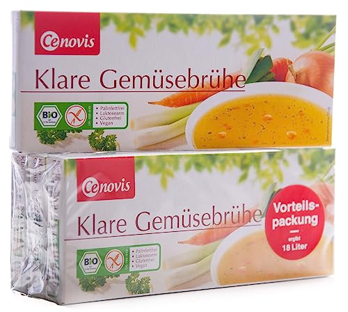 Cenovis Bio Klare Gemüsebrühe, laktosefrei, glutenfrei und vegan, 4er Pack (4 x 126 g) von Cenovis