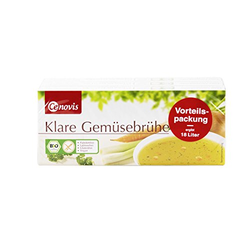 Cenovis - Klare Bio Gemüsebrühe im Würfel / Brühwürfel zum würzen, marinieren oder als Trinkbouillon - palmfettfrei, laktosefrei, glutenfrei und vegan - Vorteilspackung 3 x 12 Würfel - 378 g von Cenovis