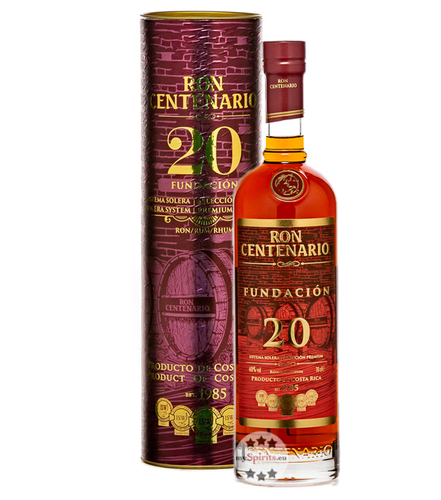 Ron Centenario 20 Fundación Rum (40 % Vol., 0,7 Liter) von Centenario Ron