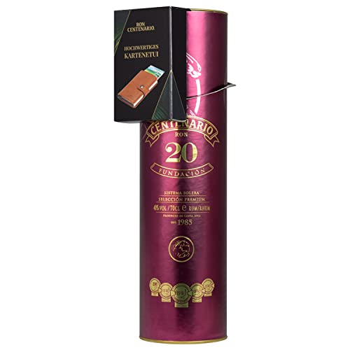Centenario 20 Fundacion + Kartenetui I Geschenkset I Rum aus Solera Verfahren hergestellt I 40% Vol. I 700 ml Centenario 20 Fundacion + Kartenetui I Geschenkset I Rum aus Solera Verfahren hergestellt I 40% Vol. I 700 ml von Centenario