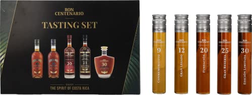 Ron Centenario (9/12/20/25/30) TASTING SET 40% Vol. 5x0,05l in Geschenkbox von Centenario