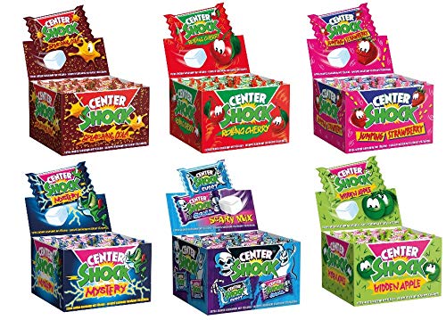 6 Boxen Center Shock Mix Jumping Strawberry, Rolling Cherry, Splashing Cola, Hidden Appel,Scary Mix, Mystery a 400 g von Center Shock