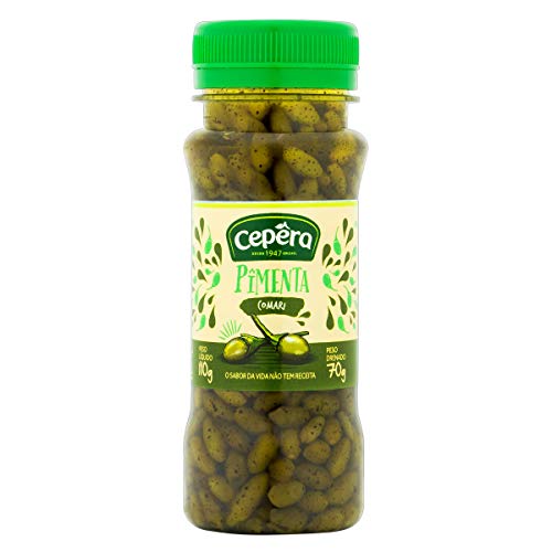 Grüne Comari-Chilischoten, 110g (Abtropfgewicht 70g) - Pimenta Comari Verde CEPERA von Cepêra