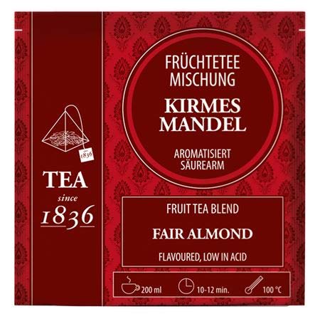 Früchteteemischung Kirmesmandel aromatisiert 50 Pyramidenbeutel im Sachet à 4 g von Cha Cult