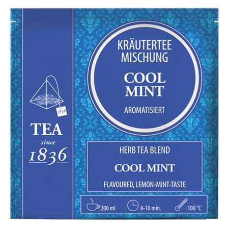 Kräuterteemischung Cool-Mint aromatisiert 50 Pyramidenbeutel im Sachet à 2 g von Cha Cult