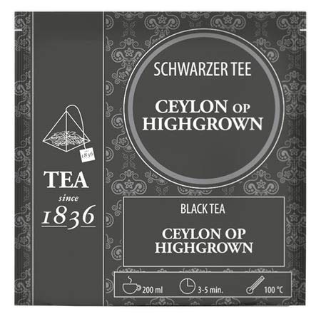 Schwarzer Tee Ceylon OP Highgrown 50 Pyramidenbeutel im Sachet à 3,5 g von Cha Cult