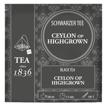 Schwarzer Tee Ceylon OP Highgrown 50 Pyramidenbeutel im Sachet à 3,5 g von Cha Cult