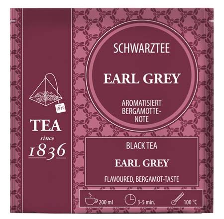 Schwarztee Earl Grey Bergamotte-Note aromatisiert 50 Pyramidenbeutel im Sachet à 3 g von Cha Cult