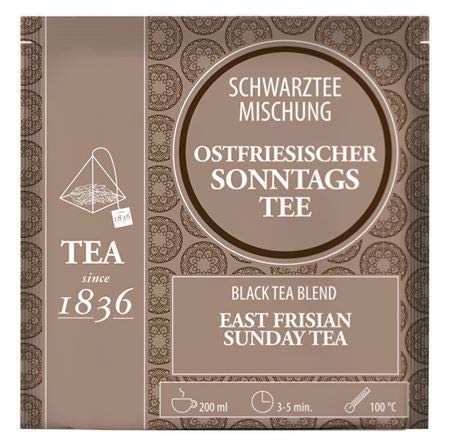 Schwarzteemischung Ostfriesischer Sonntagstee 50 Pyramidenbeutel im Sachet à 3 g von Cha Cult