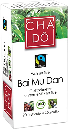 Fairtrade Bai Mu Dan Teebeutel 2 x 40 gr von Cha Dô