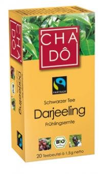 Fairtrade Darjeeling, Schwarzer Tee, 2 x 20 Teebeutel