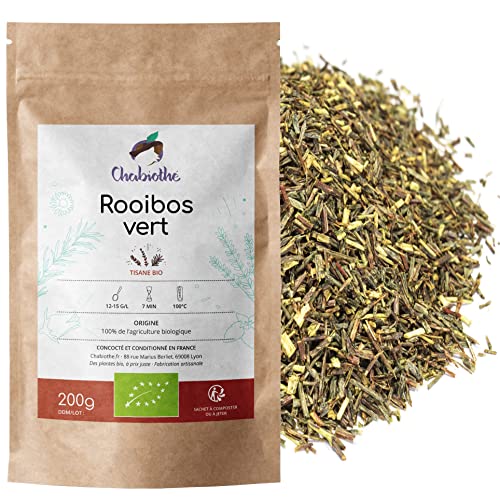 BIO Grüner Rooibos Losen Tee 200g - ohne Tee und nicht fermentiert von Chabiothé