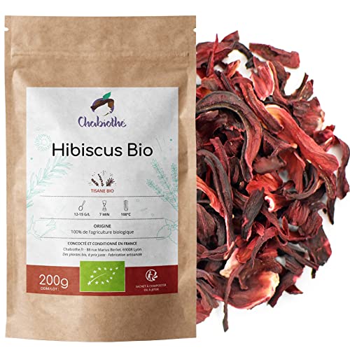 BIO Hibiskusblüten geschnitten Tee 200g - Hibiskustee, Bissap, Karkade von Chabiothé