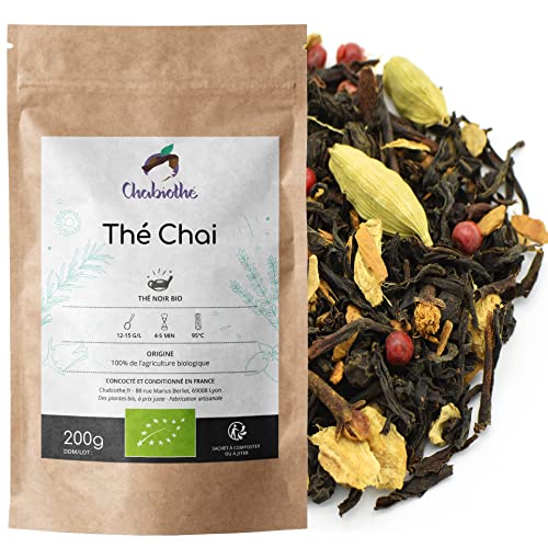 BIO Chai Masala Schwarztee 200g - Chabiothé - mit indischen Gewürzen (Zimt, Ingwer) von Chabiothé