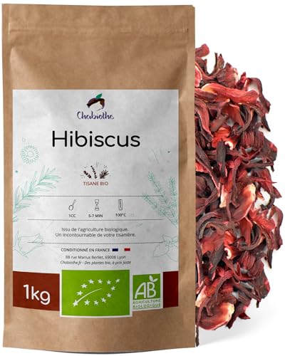 BIO Hibiskusblüten Tee Hibiskus Blumen Getrocknete 1 kg - Hibiskustee von Chabiothé