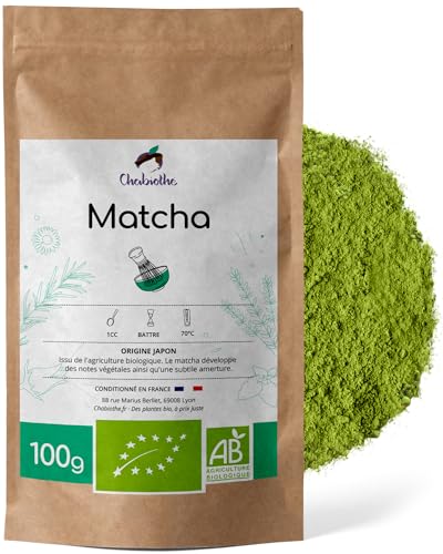 Bio Matcha aus Japan 100g - Matcha Tee Pulver fein gemahlen - Grüntee-Pulver für Latte, Smoothies, Matcha-Getränk von Chabiothé