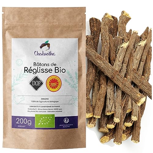 BIO Lakritzstangen 200g - Chabiothé - Herkunnft : Italien, Kalabrien - biologisch abbaubarer Beutel von Chabiothé