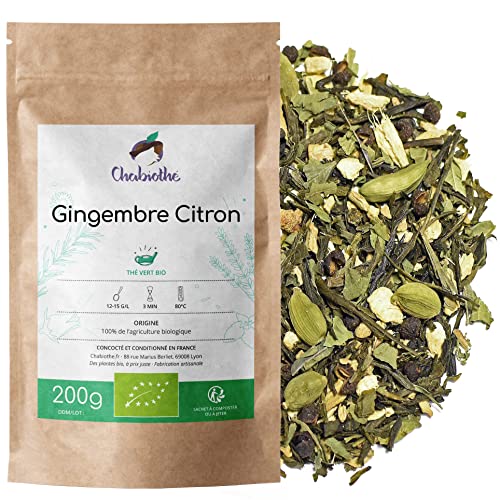 Chabiothé - Grüntee Ingwer Zitrone Bio 200 g – hergestellt in Frankreich – kompostierbarer Beutel Chabiothé - Grüntee Ingwer Zitrone Bio 200 g – hergestellt in Frankreich – kompostierbarer Beutel von Chabiothé