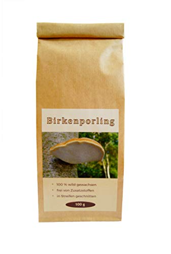 Birkenporling-Tee | 100 g-Großpackung | wild gewachsen | geschnitten für die Teezubereitung | voll ausgereifte Fruchtkörper | Vitalpilz | vegan | Tee | Naturprodukt von Chaga Vital