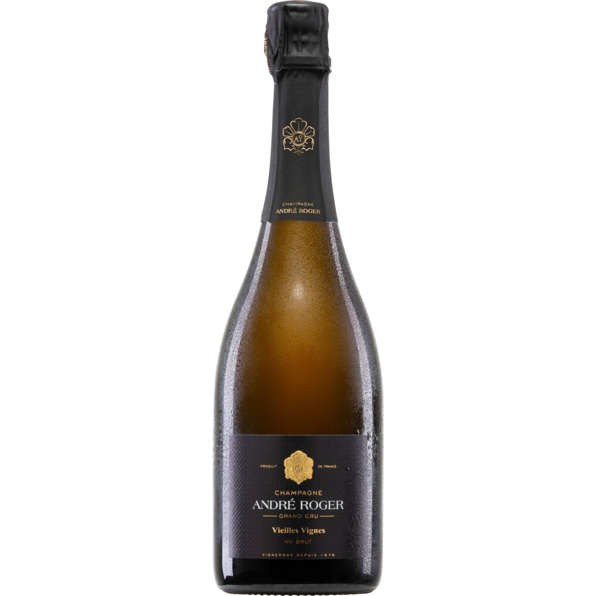 Champagne André Roger Vieilles Vignes Grand Cru, Brut, Champagne Grand Cru AC, Champagne, Schaumwein Champagne André Roger Vieilles Vignes Grand Cru, Brut, Champagne Grand Cru AC, Champagne, Schaumwein von Champagne André Roger - 1 rue Saint Vincent, 51160 AY Champagne - France, Frankreich