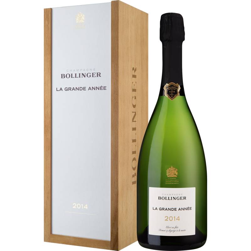 Champagne Bollinger La Grande Année, Brut, Champagne AC, in Einzelholzkiste, Champagne, 2014, Schaumwein von Champagne Bollinger, 51160 Ay-Champagne, France