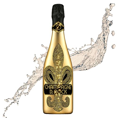 Champagner Brute Gold -D. Rock | 50% Pinot Noir 50% Chardonnay | 0.75 l | Traditionell | Französischer Familienbetrieb | Champagne 2 Jahre gereift | Sekt- & Champagner-Geschenkideen von Champagne D. Rock