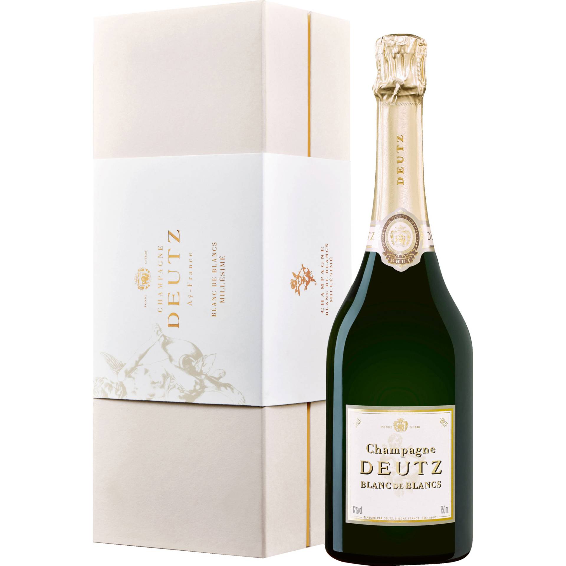 Champagne Deutz Blanc de Blancs, Brut, Champagne AC, Geschenkverpackung, Champagne, 2018, Schaumwein von Champagne Deutz, Ay, France