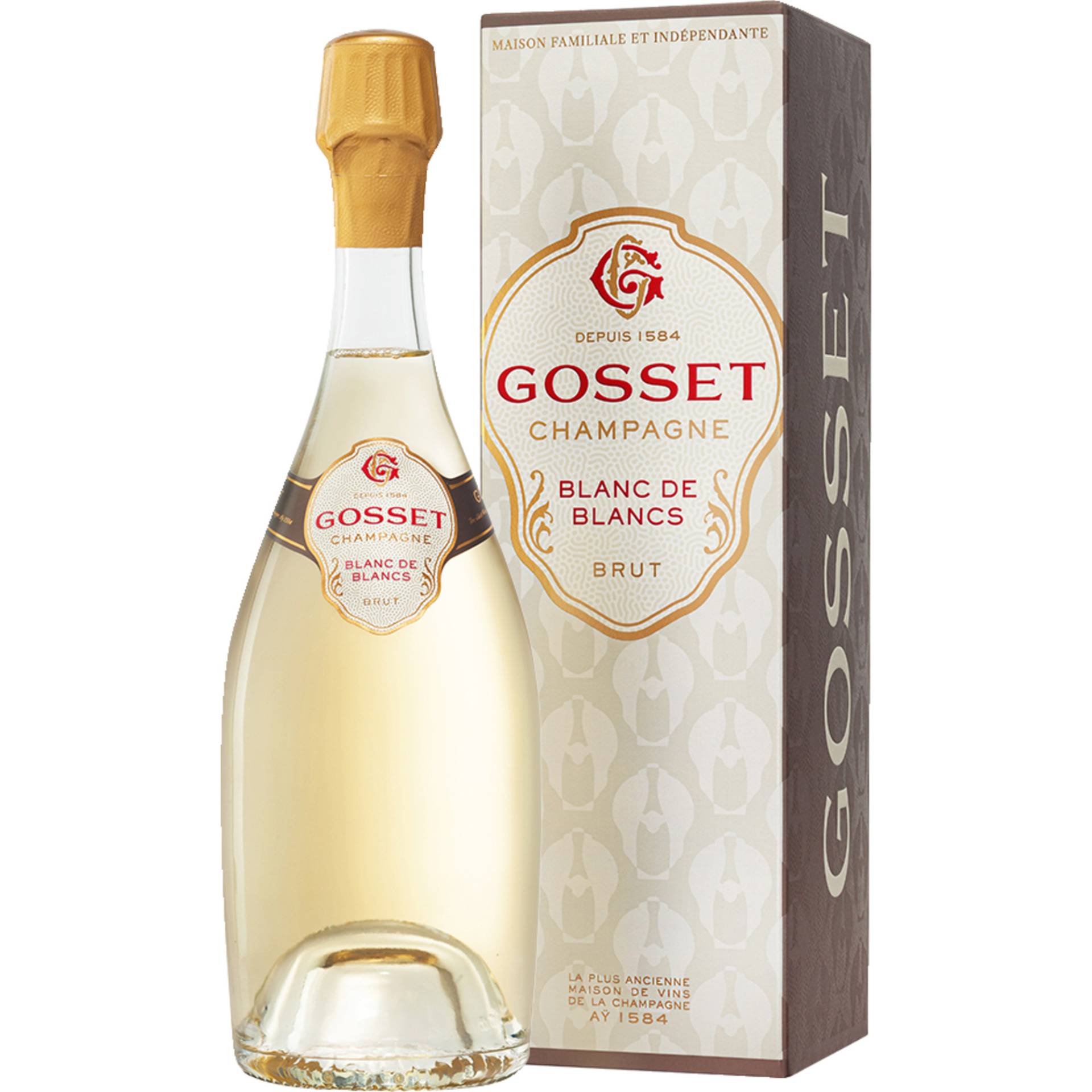 Champagne Gosset Grand Blanc de Blancs, Brut, Champagne AC, Geschenketui, Champagne, Schaumwein von Champagne Gosset, Epernay, France