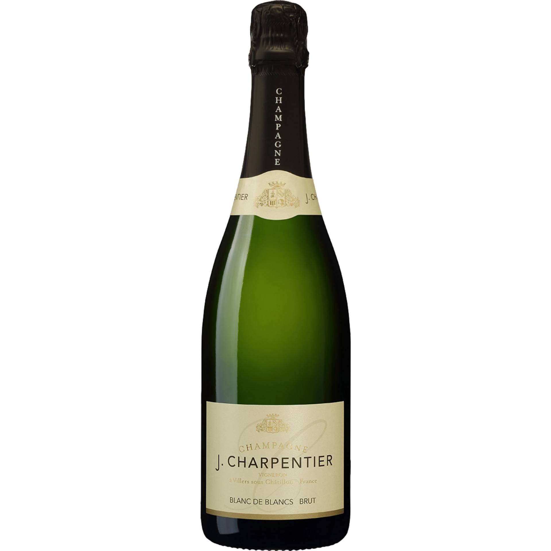 J. Charpentier Blanc de Blancs, Brut, Champagne AC, Champagne, Schaumwein von Champagne J. Charpentier,  FR 51700 Villers sous Châtillon