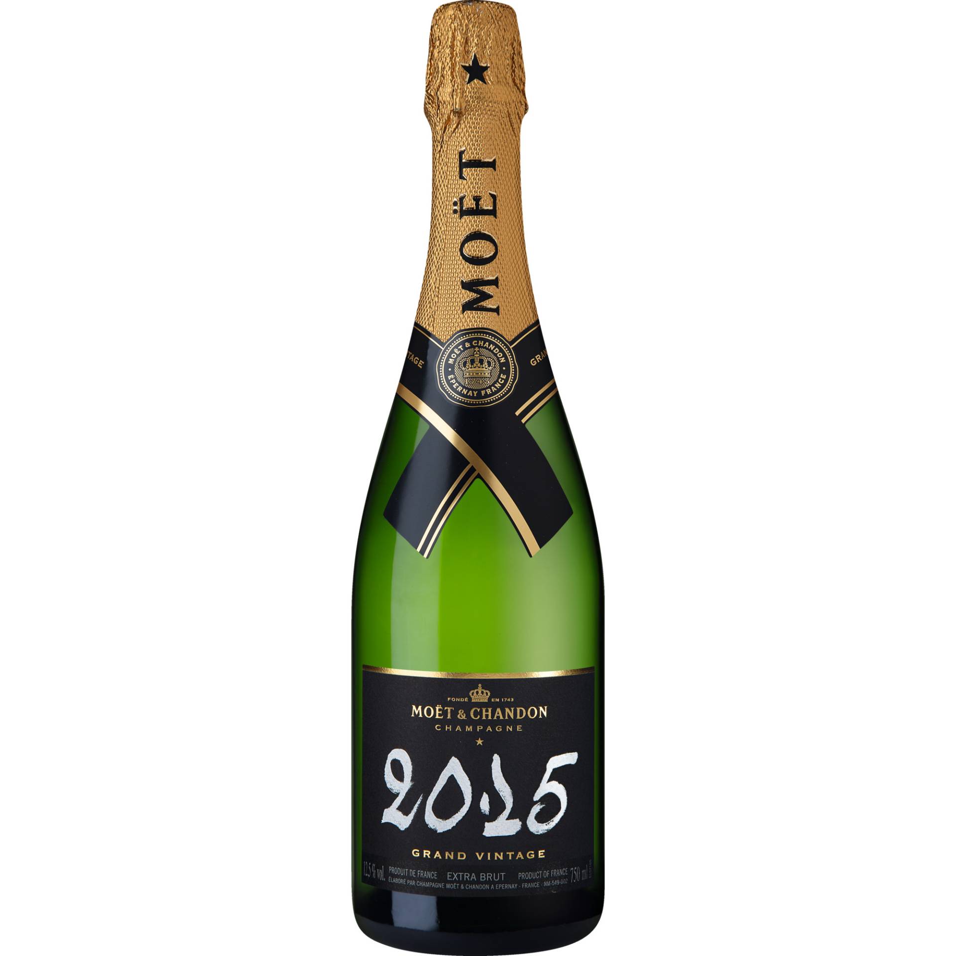 Champagne Moet & Chandon Grand Vintage, Brut, Champagne AC, Geschenketui, Champagne, 2015, Schaumwein von Champagne Moet & Chandon, 51230 Epernay, France