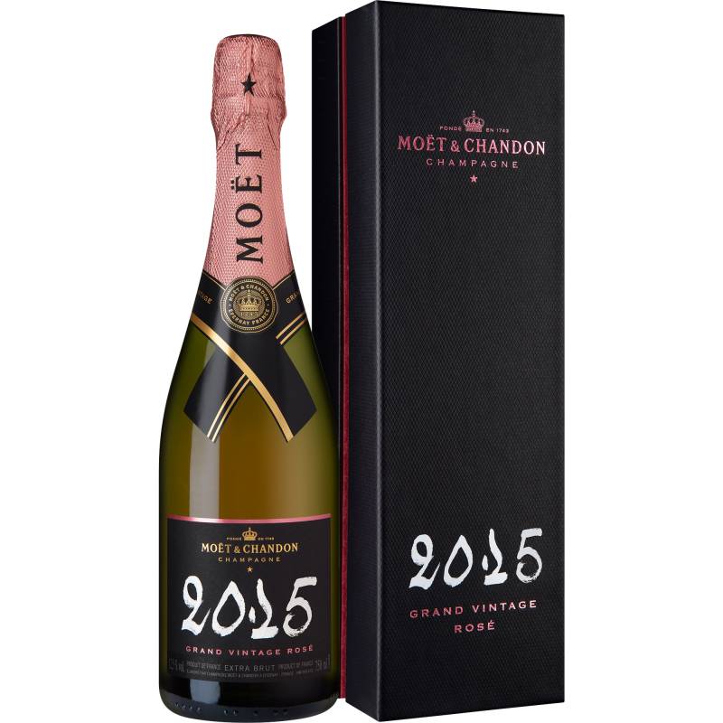 Champagne Moet & Chandon Grand Vintage Rosé, Brut, Champagne AC, Geschenketui, Champagne, 2015, Schaumwein von Champagne Moet & Chandon, 51230 Epernay, France