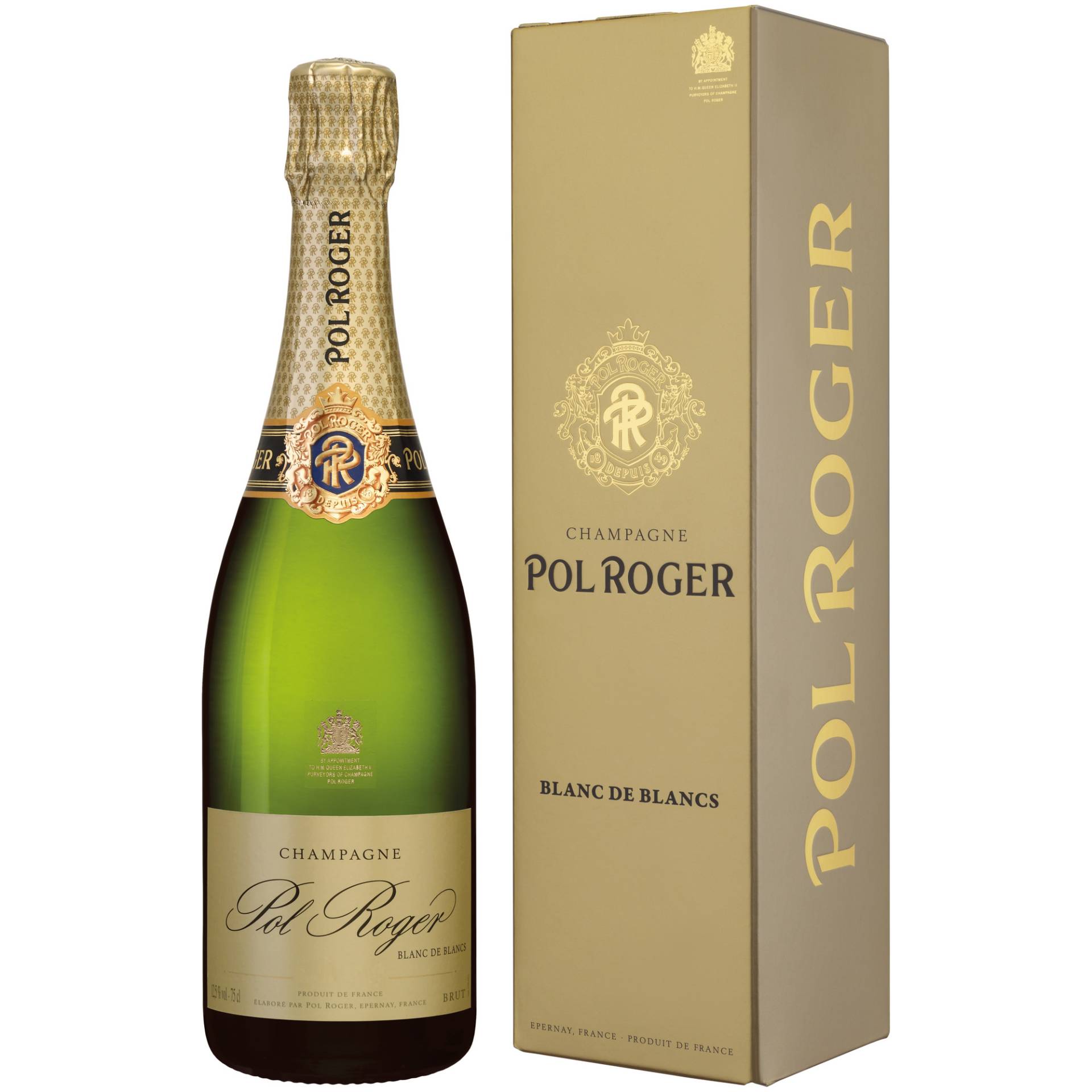 Champagne Pol Roger Blanc de Blancs, Brut, Champagne AC, Geschenketui, Champagne, 2015, Schaumwein von Champagne Pol Roger, 1 Rue Winston Churchill, 51206 Epernay, France