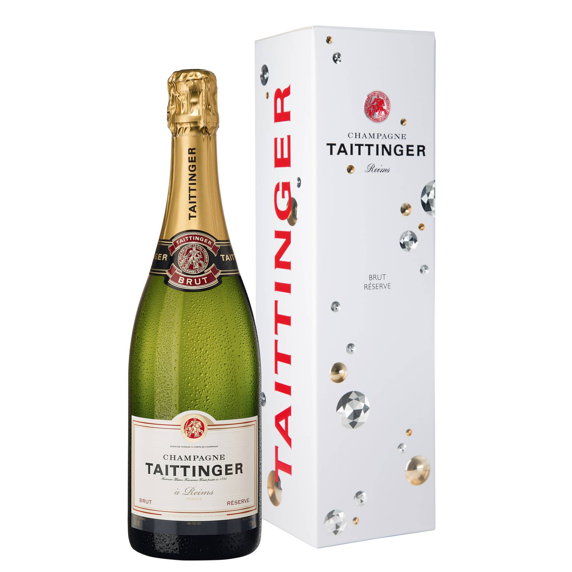 Champagne Taittinger Réserve, Brut, Champagne AC, Geschenketui, Champagne, Schaumwein von Champagne Taittinger, 51100 Reims, France