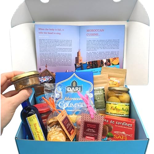 [ Chamsbox ] Marokkobox I Geschenkbox Marokko I Marokko Kochbox I Gourmet Box I Marokkanische Lebensmittel I Geschenkkorb Marokko von Chamsbox