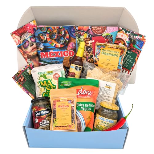 [ Chamsbox ] Mexiko Box Día de los Muertos I Geschenk Box Mexiko I Food Box I Mexikanisches Geschenk I Koch Box Mexiko I Taco Box I kreative Geschenk Idee I Geschenkkorb von Chamsbox