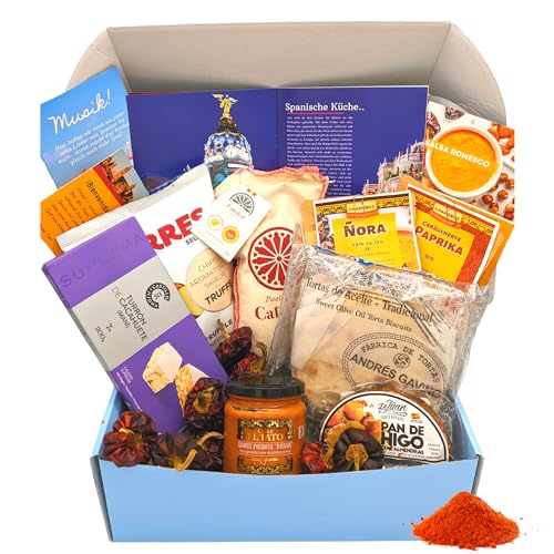 [ Chamsbox ] Spanien Box I Geschenk Box Spanien I Mediterrane Box I Spanisches Geschenk I Gourmet Box I Kreative Geschenk Idee I Geschenk Korb Spanien von Chamsbox