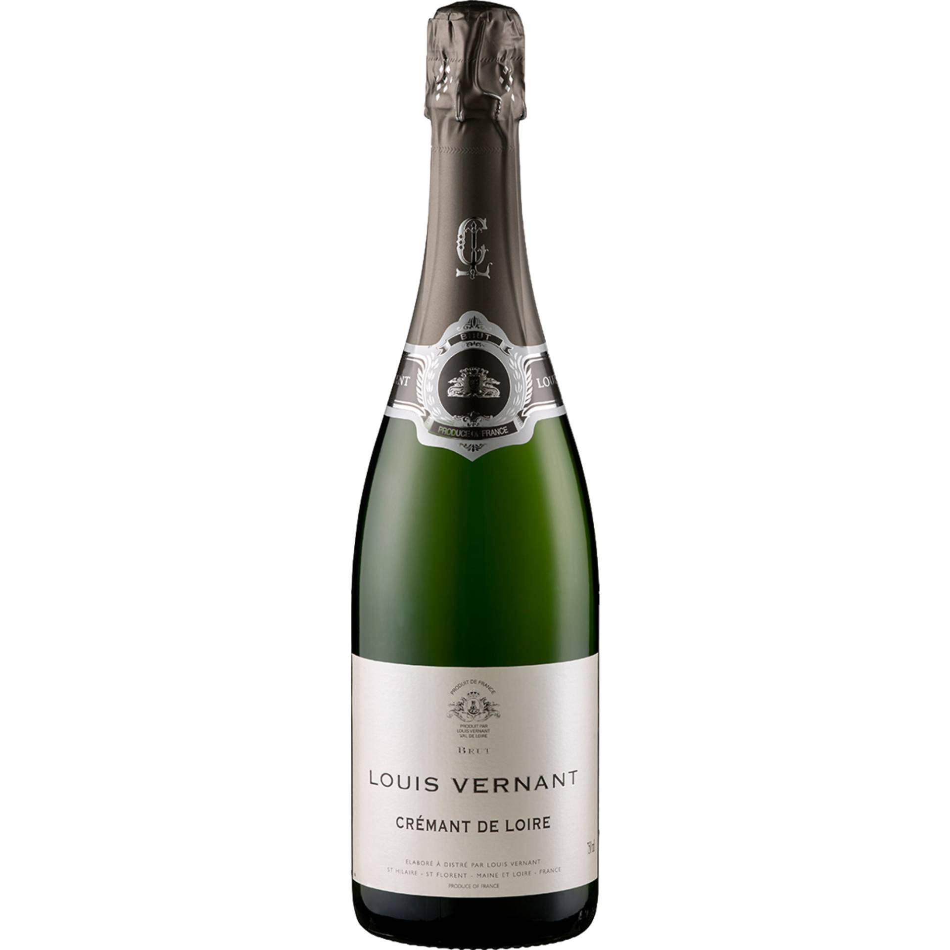 Louis Vernant Crémant de Loire Brut, Brut, Crémant de Loire AOP, Loire, Schaumwein Louis Vernant Crémant de Loire Brut, Brut, Crémant de Loire AOP, Loire, Schaumwein von Chapin Landais , FR 49426 Saint Hilaire Saint Florent Saumur Cedex