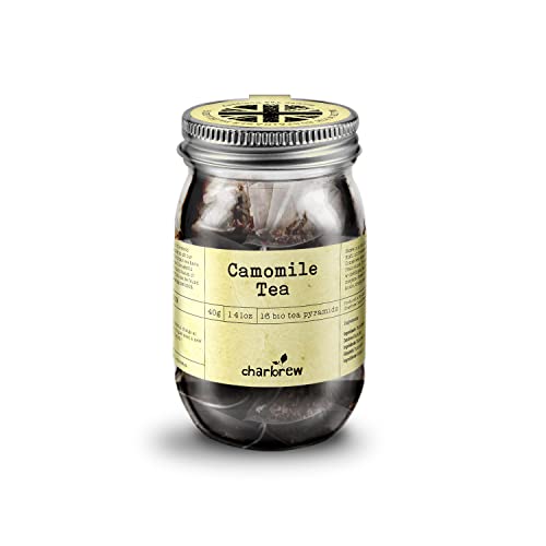 16 Kamille Biodegradable Tee Pyramiden in Mason Jar von Charbrew