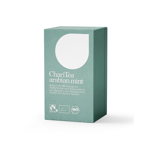 ChariTea Arabian Mint in Beutel - 20 Teebeutel je Packung - Bio Minz Tee - Fair Trade, Vegan von ChariTea