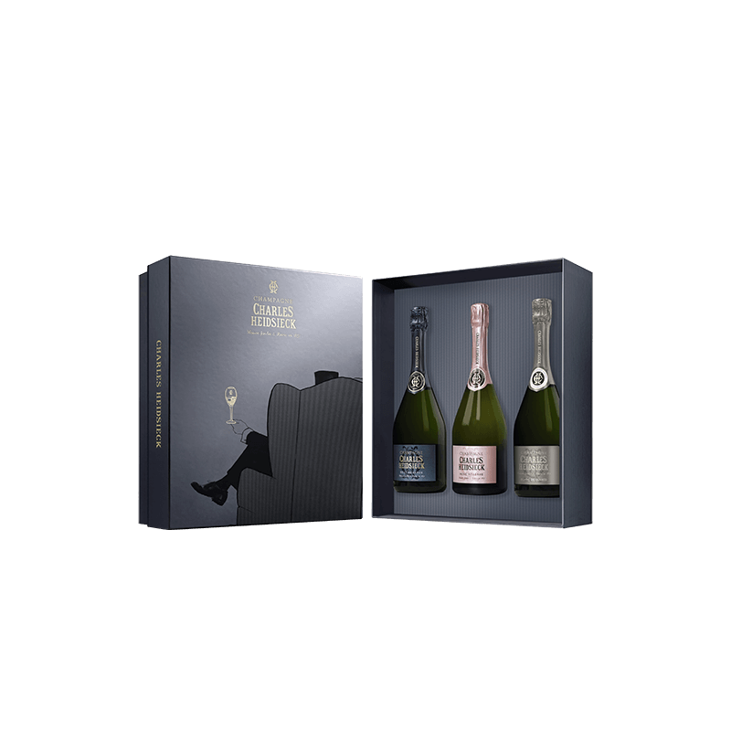 Charles Heidsieck : Coffret Armchair Brut Réserve + Rosé Réserve + Blanc de Blancs von Charles Heidsieck