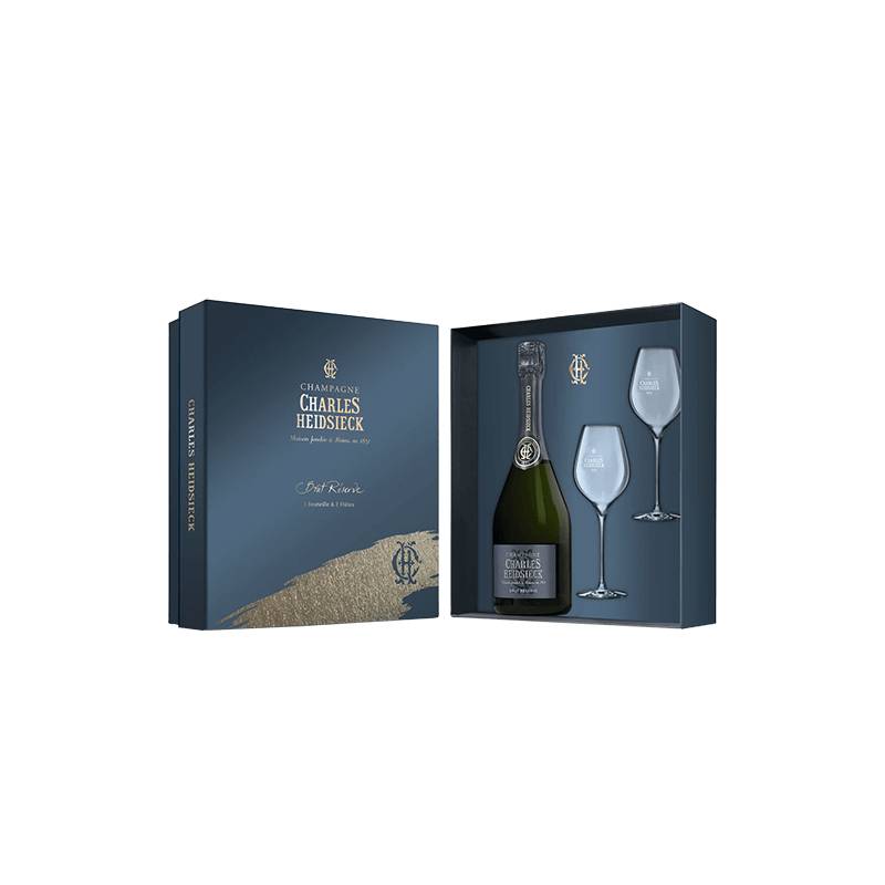 Charles Heidsieck : Coffret Brut Réserve + 2 Flûtes von Charles Heidsieck