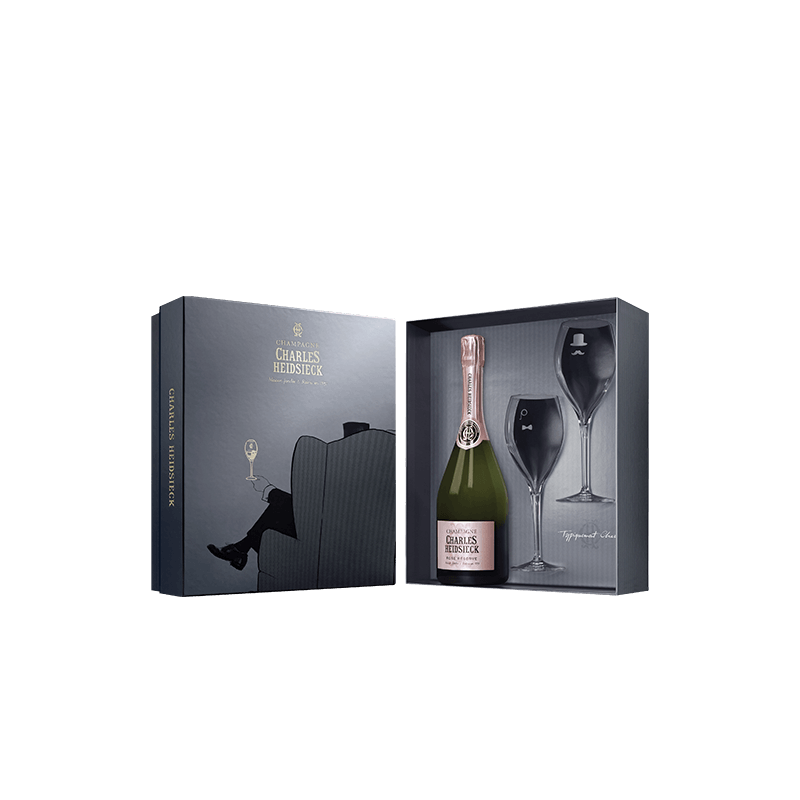 Charles Heidsieck : Coffret Rosé Réserve + 2 Flûtes von Charles Heidsieck