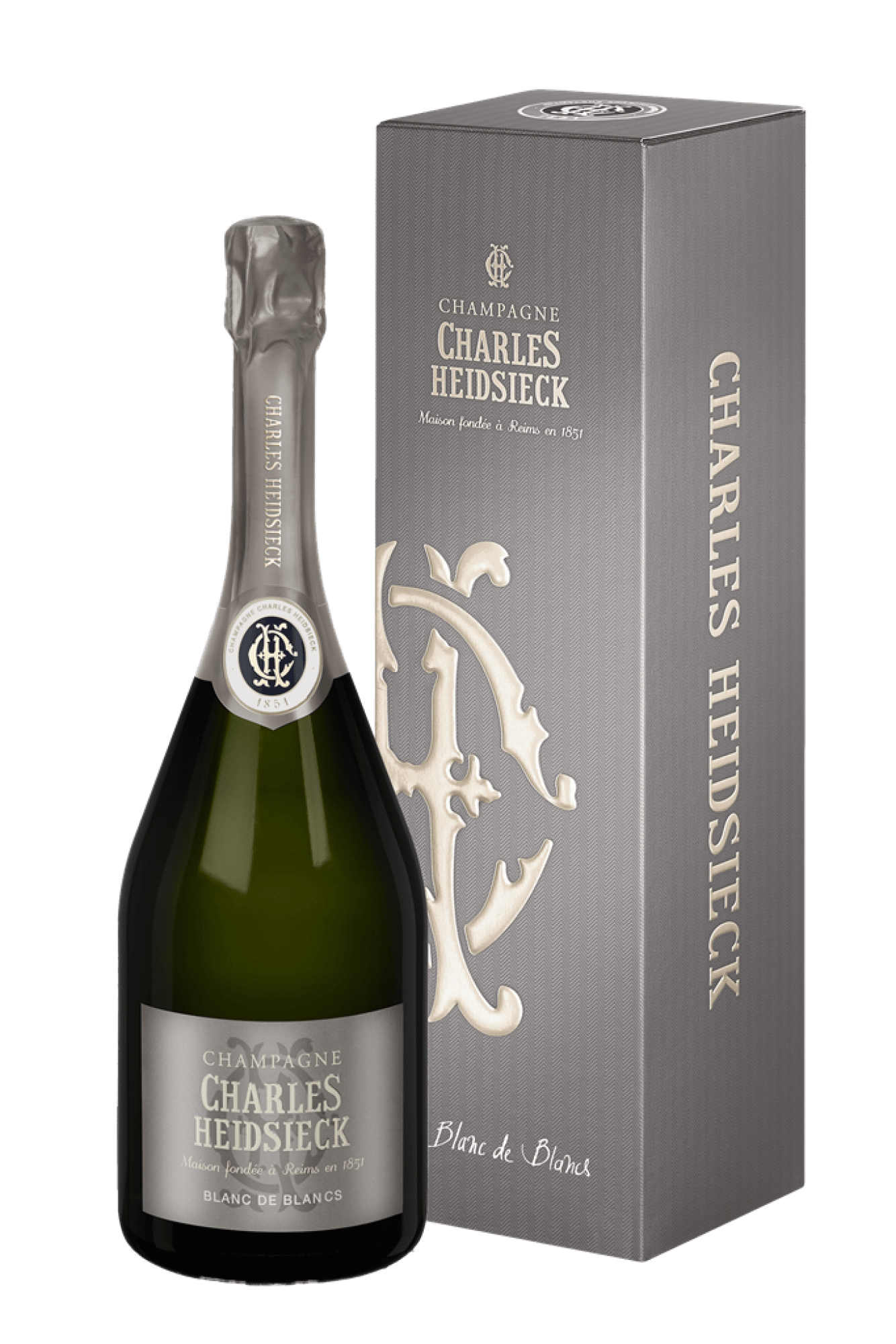 Charles Heidsieck Champagner Blanc de Blancs in Geschenkverpackung Charles Heidsieck Champagner Blanc de Blancs in Geschenkverpackung von Charles Heidsieck