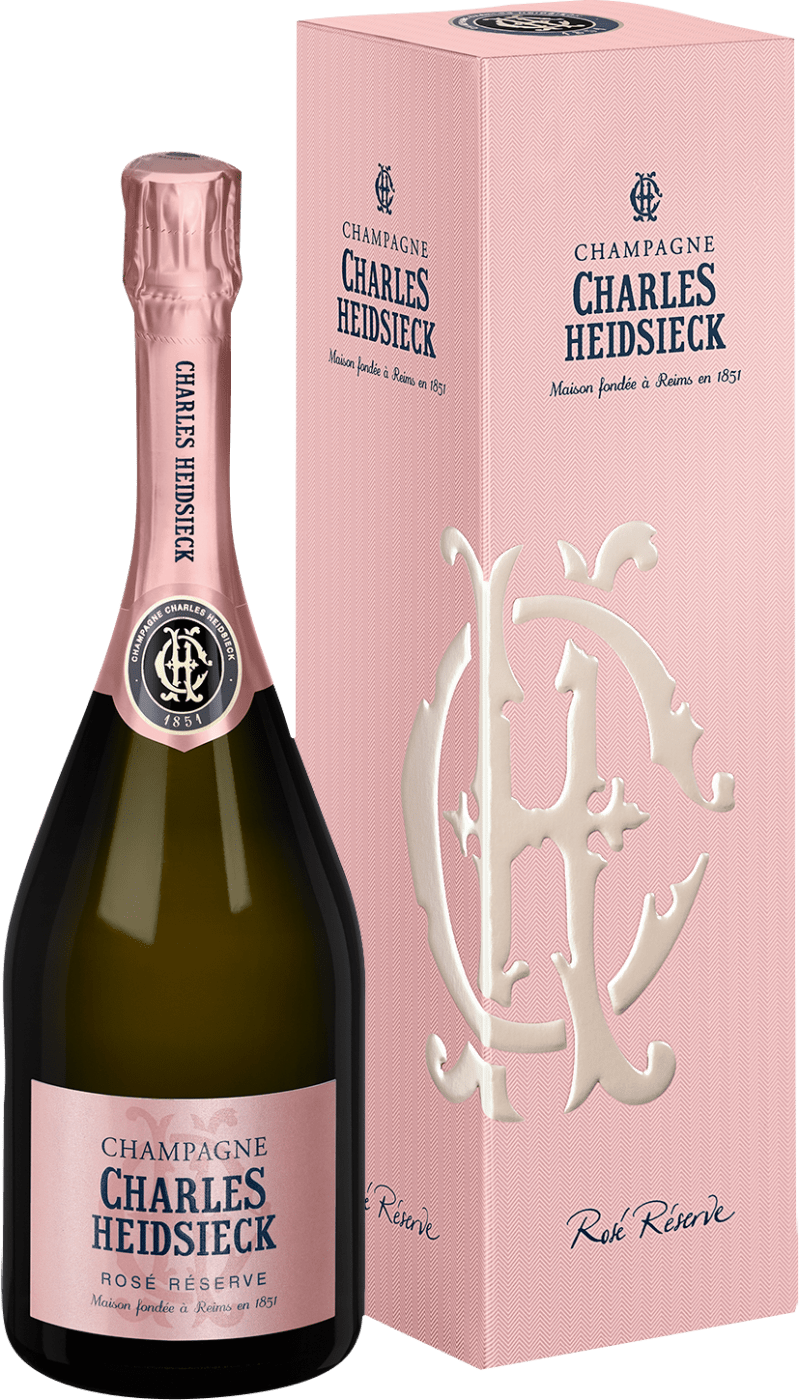 Charles Heidsieck Champagner Rosé Réserve in Geschenkverpackung