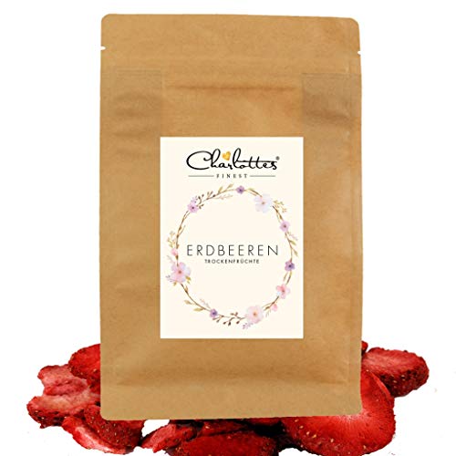 Charlottes Finest Erdbeeren gefriergetrocknet in Scheiben 50g von Charlottes Finest