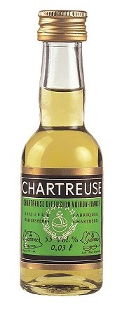 Chartreuse grün Likör 55% Liqueur 48-0,03l Miniatur Flaschen von Chartreuse