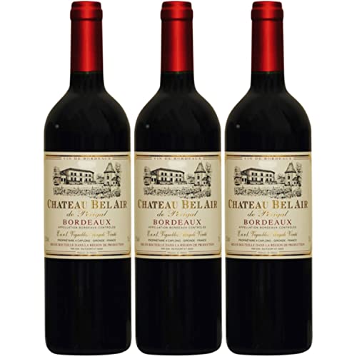 Château Bel Air de Perigal Bordeaux Rotwein französischer Wein trocken AOC Frankreich I Versanel Paket (3 Flaschen) von Château Bel Air